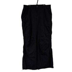H&M Black Cargo Parachute Pants